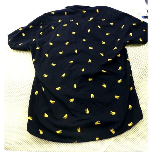 Visive All Over Taco Print Graphics Short Sleeve Button Shirt Mens Large Novelty - Picture 2 of 9